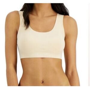 Alfani laser cut seamless beige cream ivory bralette Medium NWT